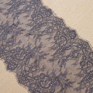 Blue Lace Trim, French Lace, Chantilly Lace, Bridal Gown lace,Spitze, Wedding Lace, blue Lace, Veil lace, Garter lace, Lingerie Lace MK00485