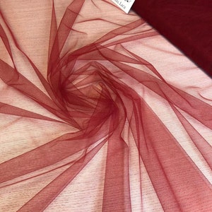 Red tulle fabric, Lingerie red net, Red net fabric, Lingerie net fabric, Tulle, Red fabric, Red tulle, Tulle fabric, T00214