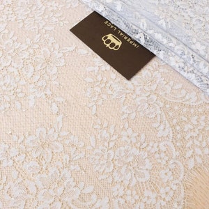 Blue Lace Trim with golden details, French Lace, Chantilly Lace, Spitzenstoff, Wedding Lace, Lingerie Lace, Lace by the yard MK00477