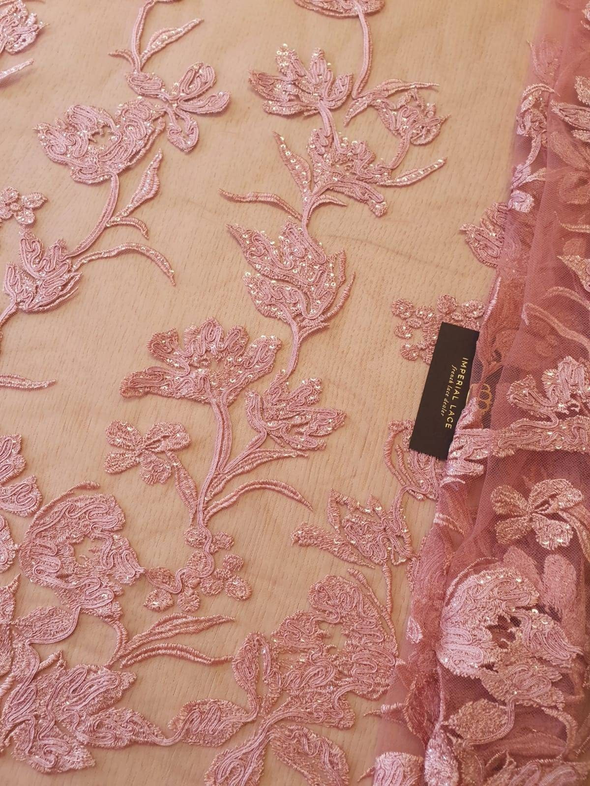 3D Lace Fabric Red Beaded Lace Fabric Spitzenstoff French Lace Etsy