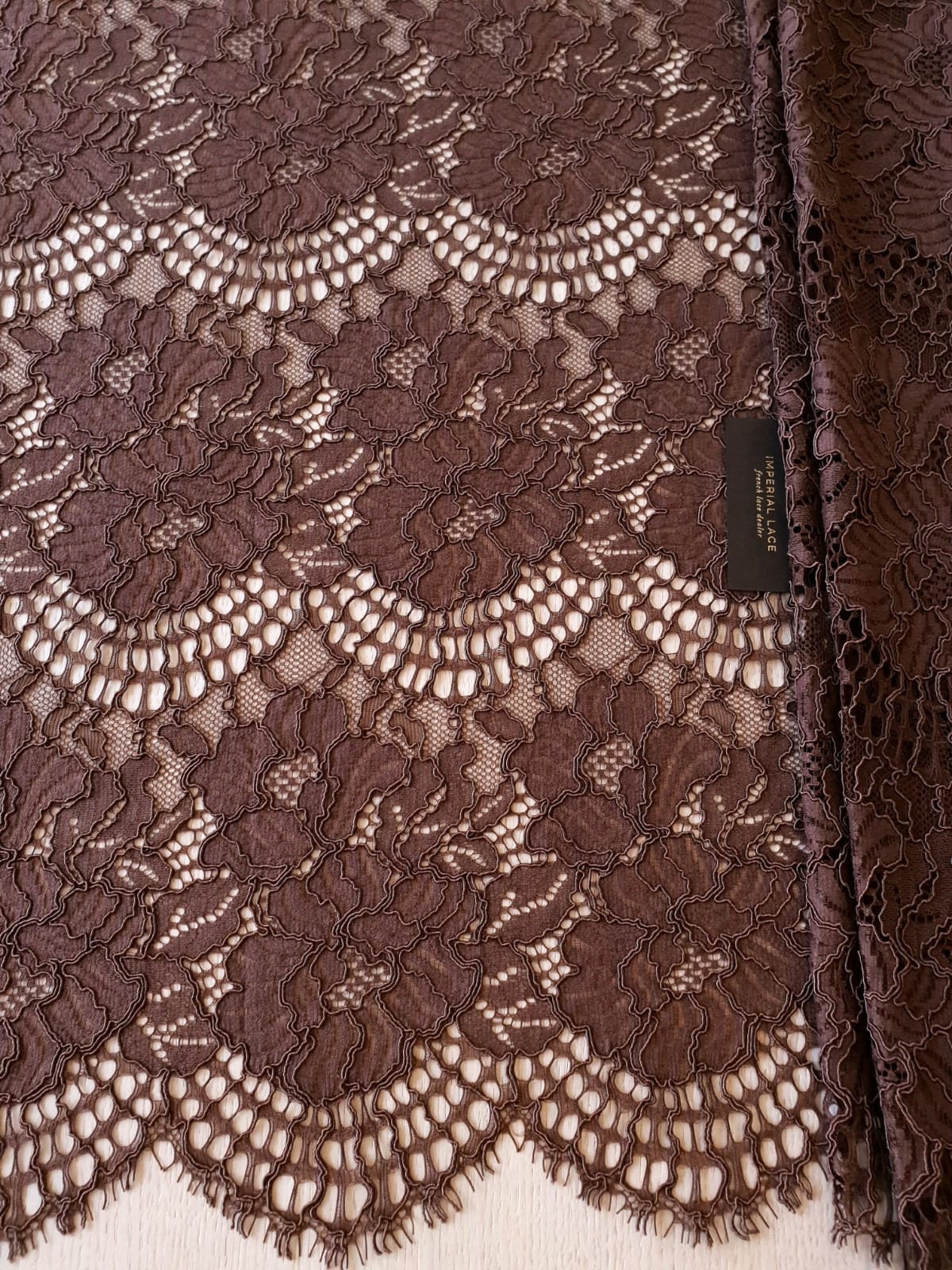 Brown Lace Fabric Embroidered Lace French Lace Wedding - Etsy