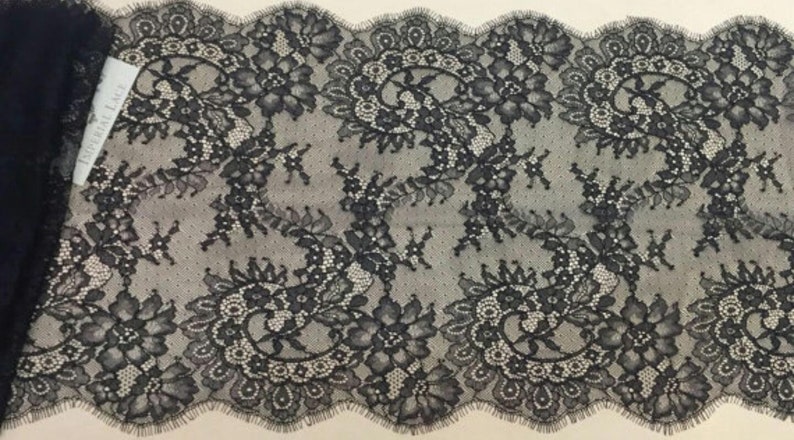 Black lace trim Wedding lace trim Lace trim Trimming White lace trim Pink lace trim Ivory lace trim White lace trim Lingerie Lace MM00062 image 4