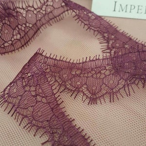 Pizzo da vino, pizzo francese morbido, pizzo chantilly, pizzo per abiti da sposa, pizzo da sposa, pizzo rosso, pizzo per velo, pizzo per giarrettiera, pizzo per lingerie MK00203