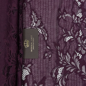 Finiture in pizzo rosso vino, pizzo Chantilly, finiture in pizzo francese, pizzo da sposa, pizzo da sposa, pizzo smerlato, tessuto di pizzo, tessuto tagliato su misura K01140
