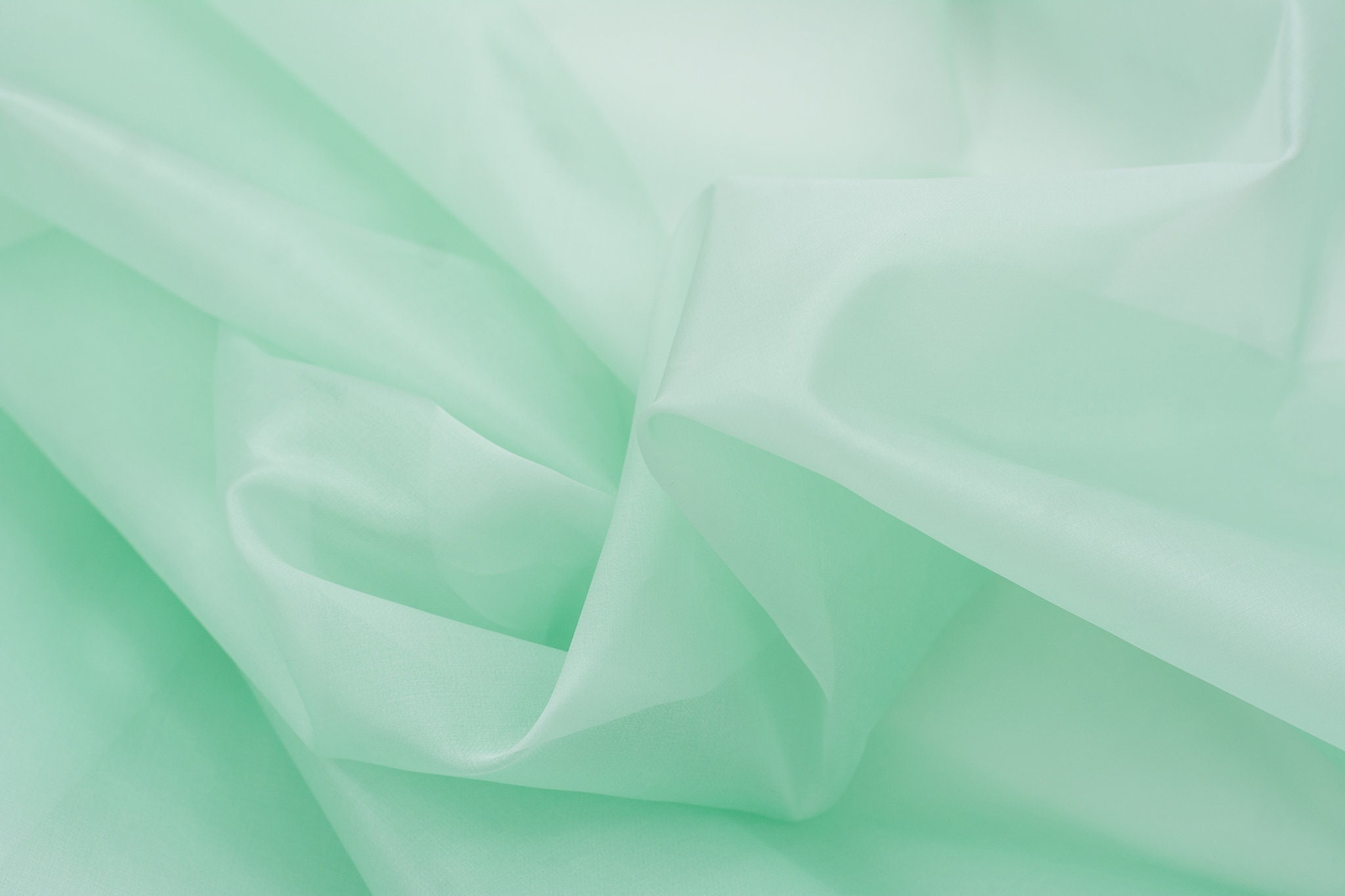 Green Silk organza Pure Silk organza fabric Bridal Silk Etsy