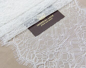 Ivory lace trim Lace trim Bridal lace French lace trim Viscose lace trim Lingerie Lace Scalloped lace Eyelash lace MB00375