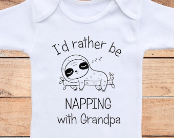 Nickerchen mit Opa Baby Body, Enkel Geschenk