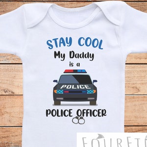 My daddy is a police officer onesie for boys police baby gift dad police baby outfit daddy police baby clothes dad police baby boy clothes