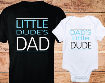 Dad and Son Matching Shirts: "Little Dude's Dad" Outfit