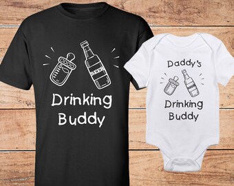 Drinking Buddy Shirt Set, Father & Son Matching Outfits