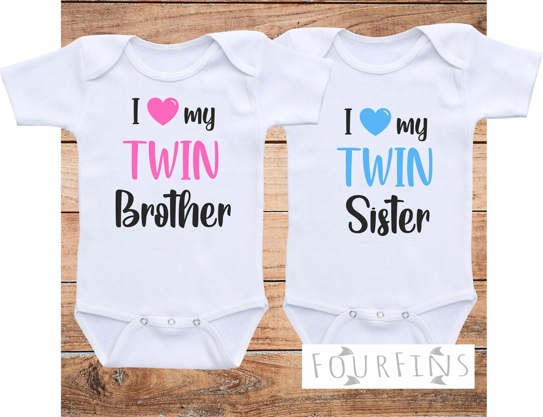 Baby Gifts for Twin Boy and Girl Outfits Twin Onsies Twins Onesies Boy