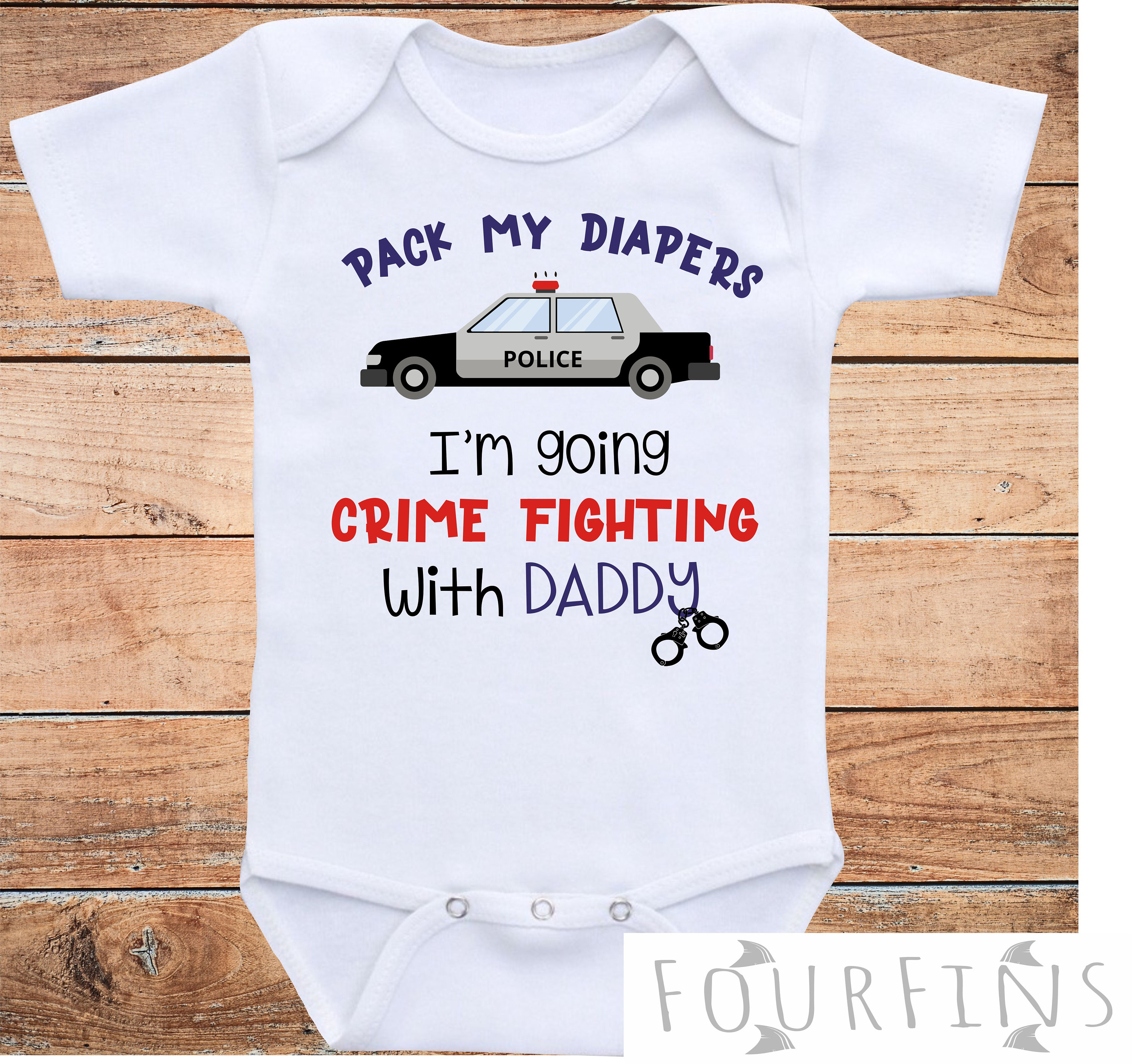 My Daddy is a Police Officer Onesie for Boys Police Baby Gift Dad