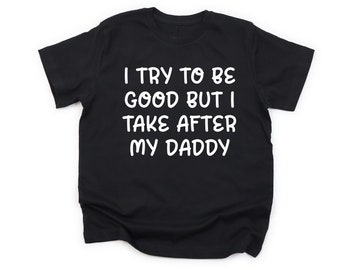 Camiseta infantil divertida: Puxei ao papai, fabricada nos EUA