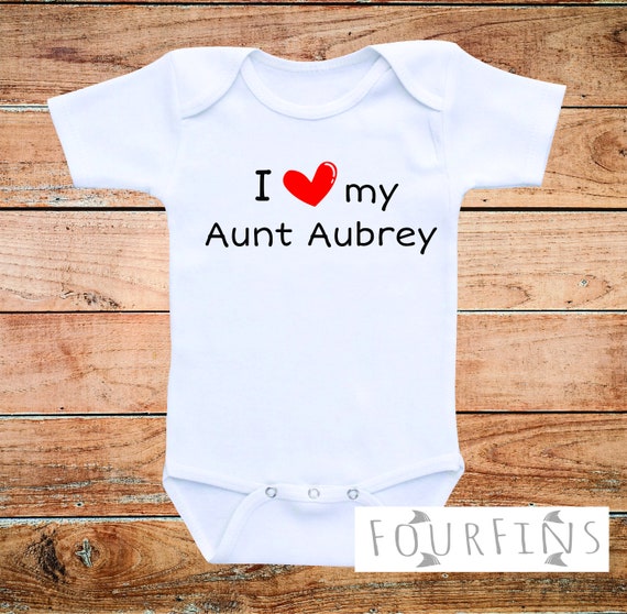 I Love My Auntie Onesie for Boys Aunt Onsies for Babies Auntie
