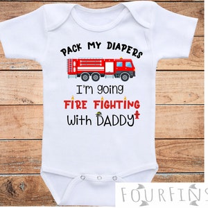 My daddy is a firefighter onesie Firefighter baby boy outfit firefighter onesie dad is a firefighter baby gift for boys firefighter shirt