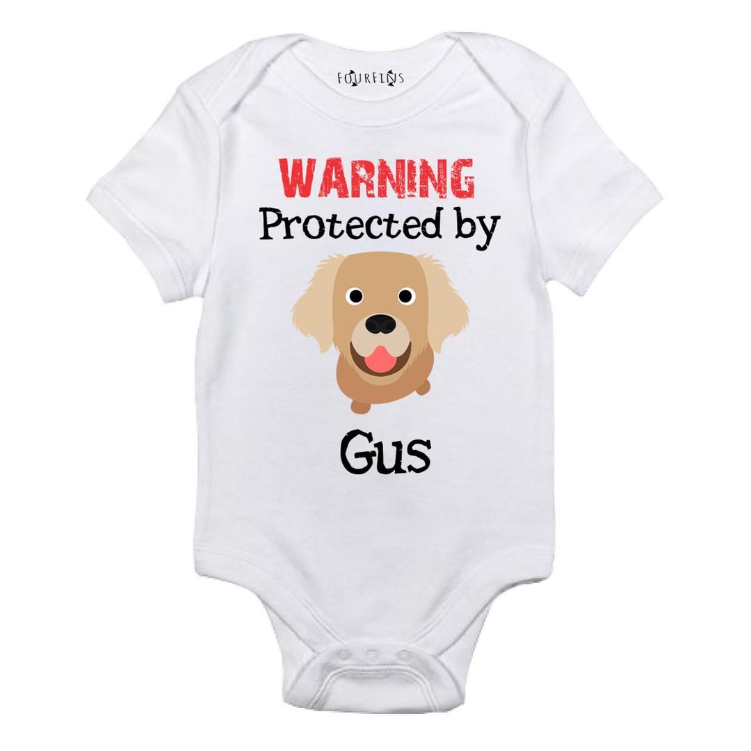 Golden Retriever Baby Clothes Protected by Dog Custom Baby Apparel Baby ...