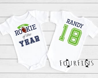 Body bébé personnalisé Seattle Football, tenue de fan des Seahawks