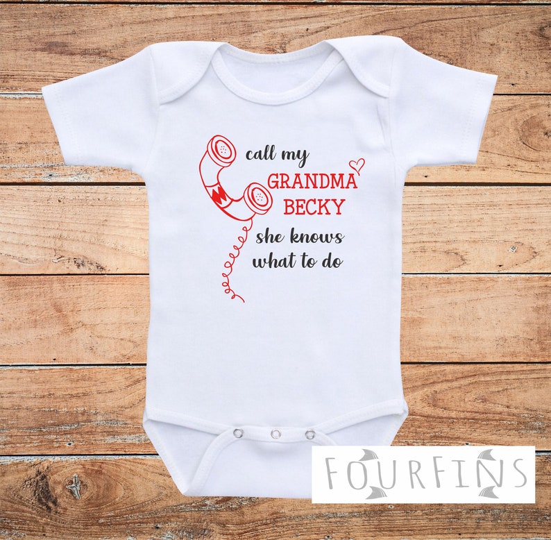 Ring mormor-body | Personlig babybody, tillverkad i USA bild 1