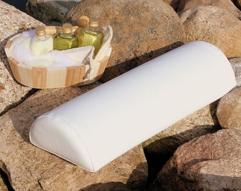 Synthetic leather bolster from 35 x 7,5 x 15 cm, Half storage pad, Knee roll, Massage, Relaxation roll, Exercise roll, Therapy roll