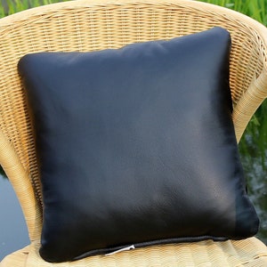 Cushion Cover Genuine Leather away 40 x 40 cm Lounge cushion, chair cushions, back cushions, kidney cushions, cushions, leather cushions image 1