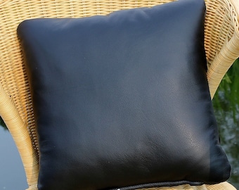 Cushion Cover Genuine Leather away 40 x 40 cm Lounge cushion, chair cushions, back cushions, kidney cushions, cushions, leather cushions