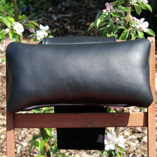 Leder #Doubleflex #Leder Wendenackenkissen 35 x 20 cm mit Gewicht, Kopfstütze, Nackenstütze, #Relaxkissen, Sessel