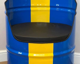 Round oil drum seat cushions from 34 x 4 cm Faux leather, barrel cushions, cushions for oil drums from 34x4 cm or bar stools, chair cushions
