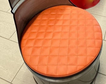 Seat cushions for oil barrels with diamond stitching synthetic leather cushions from 34x4 cm Oil barrel cushions piano stools chair cushions