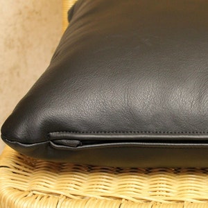 Cushion Cover Genuine Leather away 40 x 40 cm Lounge cushion, chair cushions, back cushions, kidney cushions, cushions, leather cushions image 3