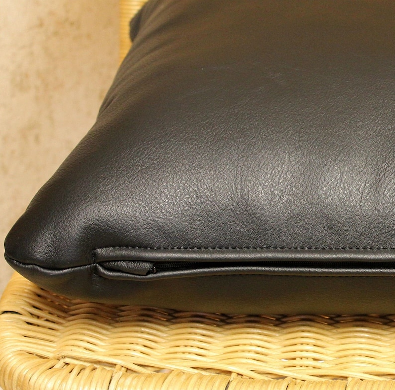 Cushion Cover Genuine Leather away 40 x 40 cm Lounge cushion, chair cushions, back cushions, kidney cushions, cushions, leather cushions image 3