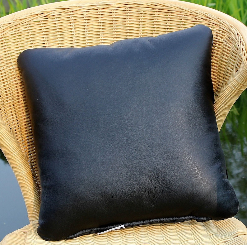 Cushion Cover Genuine Leather away 40 x 40 cm Lounge cushion, chair cushions, back cushions, kidney cushions, cushions, leather cushions image 1