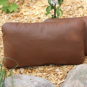 Leather Cushion 50 x 30 cm Genuine Leather Cushion Cover Sofa Cushion Feel-Good Cushion Back Cushion Kidney Cushion Relaxation Cushion