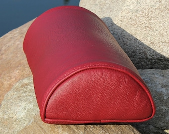 Leather neck half roll from 30 x 7.5 x 15 cm with foam filling Neck support Relaxation roll Knee roll