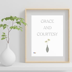 Montessori Quote Printable Poster Wall Art Decoration Grace And Courtesy Print For Teachers School Décor