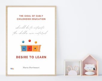 Montessori Quote Poster: Early Childhood Education Decor (Digital Download)