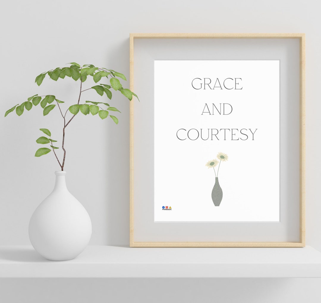 Montessori Quote Printable Poster Wall Art Decoration Grace and ...