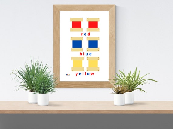 Montessori Printable Poster Wall Art Decoration Color Tablets | Etsy