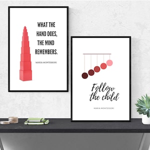 Montessori Printable Poster Bundle Wall Art Decoration Print For Teachers School Décor Montessori Quote