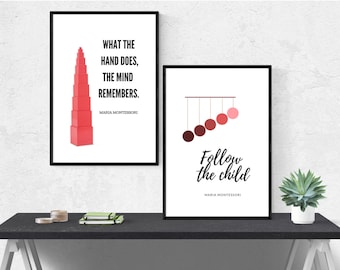 Montessori Quote Poster Set: Classroom Wall Art (Digital Download)