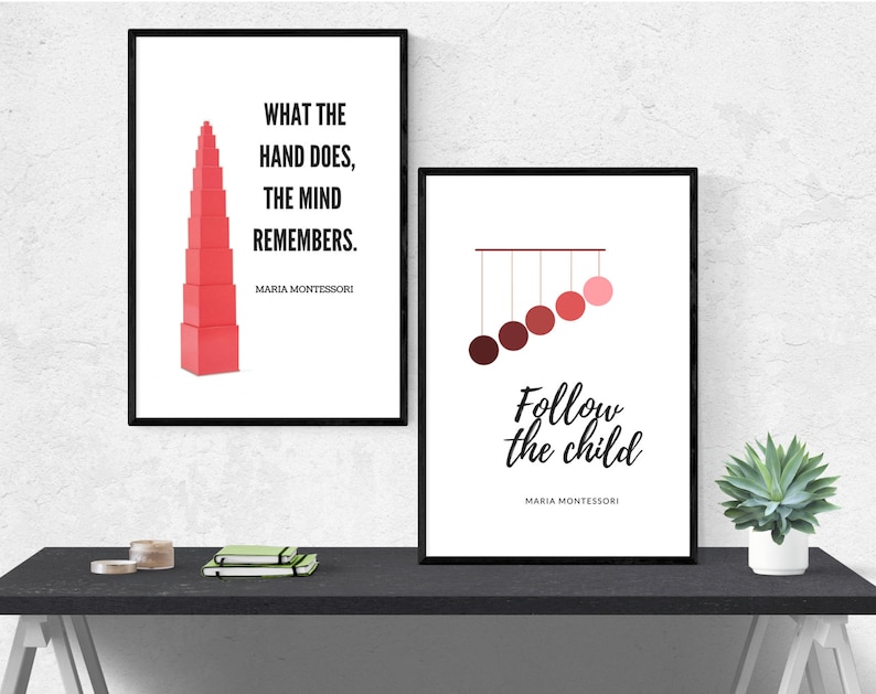 Montessori Printable Poster Bundle Wall Art Decoration Print for ...
