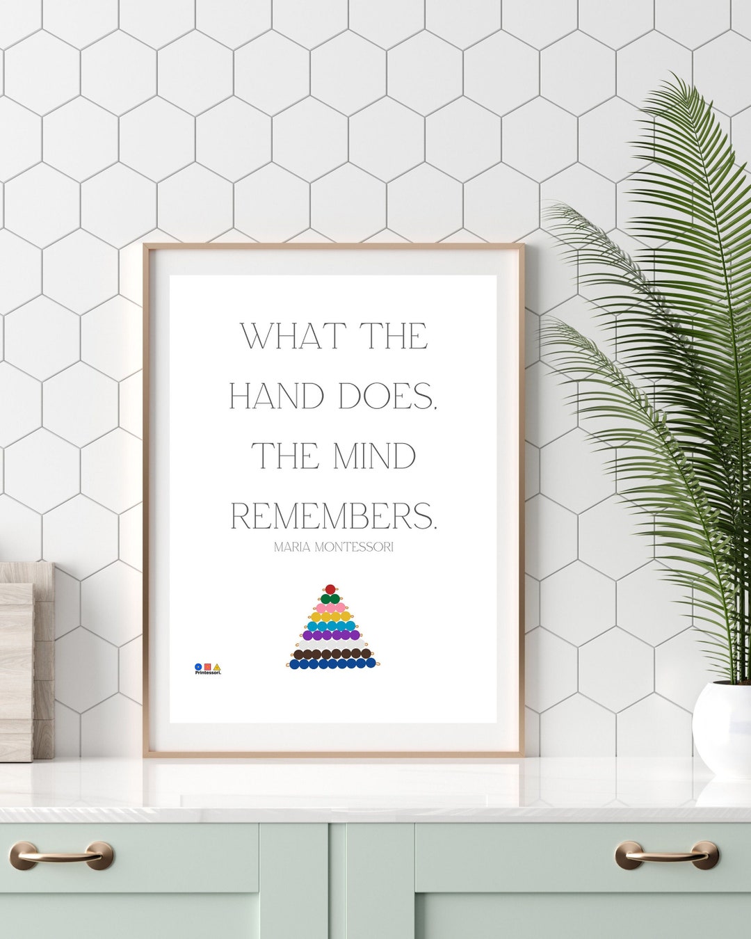 Montessori Quote Printable Poster Wall Art Decoration What the Hand Does the Mind Remembers ...