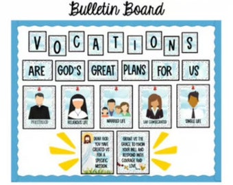 Catholic Vocations Bulletin Board Set