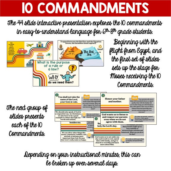 The Ten Commandments: Teaching Presentation, Discussion Prompts ...