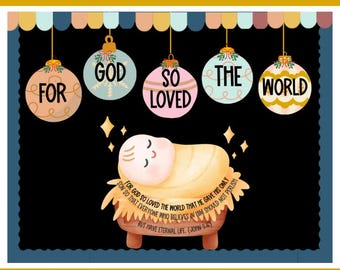 Advent Christian Bulletin Board | Advent Messages: Hope, Peace, Joy, Love Display