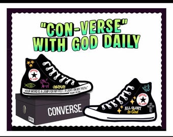 Christian Bulletin Board Middle and High School Scripture -Converse Theme