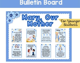Catholic Mary Bulletin Board Teaching Posters for Younger Students