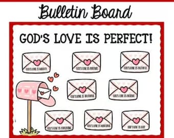 Christian Valentine's Day Bulletin Board Kit (Digital Download)