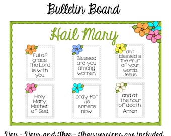Catholic Hail Mary Prayer Bulletin Board (Digital Download)