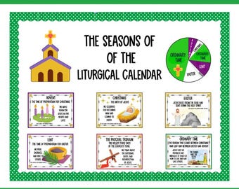 Catholic Liturgical Year Bulletin Board: Church Calendar and Seasons