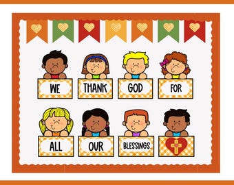 Fall Christian Bulletin Board: We thank God for all our Blessings!